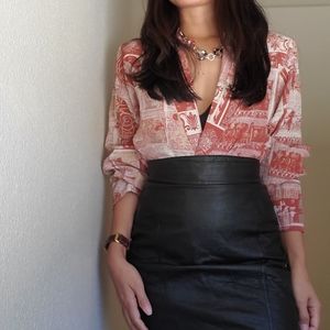 Blazer with vintage pattern, size L